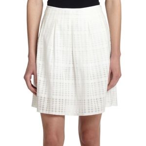 • Vince • Pleated Skirt in Optic White